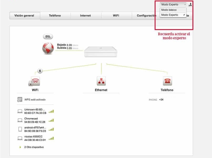 Configuración del router